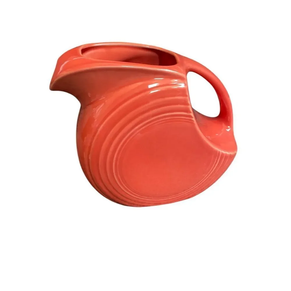 Fiesta Fiestaware Paprika Persimmon Poppy Burnt Orange Water Disk Disc Pitcher